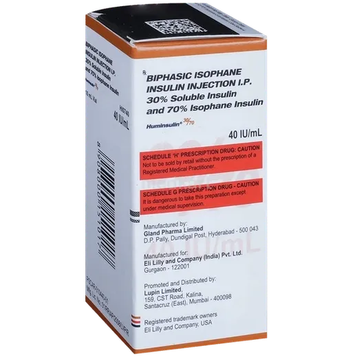 huminsulin 30/70 40iu vial 10 ml